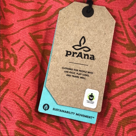 PrAna Slouch Tote Medium Papaya Cabana - Picture 3 of 6
